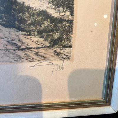 Three Swedish Landscape Framed Pieces of Art (LR-MG)