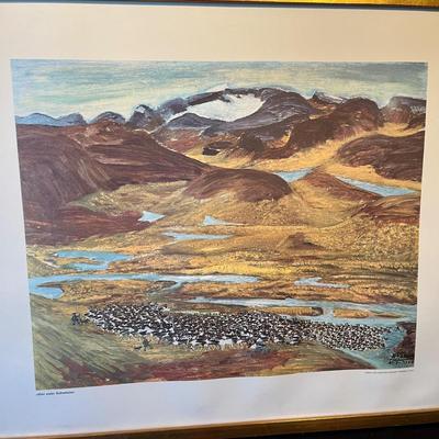 Three Swedish Landscape Framed Pieces of Art (LR-MG)