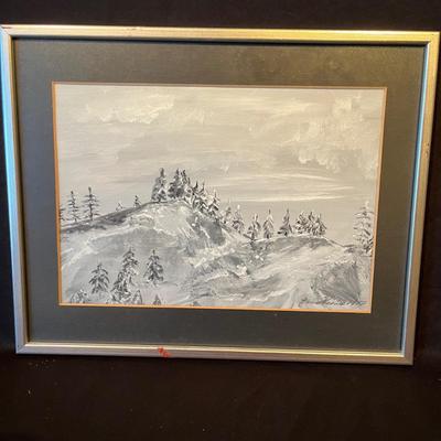 Three Swedish Landscape Framed Pieces of Art (LR-MG)