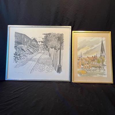 Pencil Signed Art by Harald Wiberg and Ove Mathisen (LR-MG)