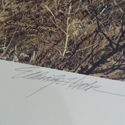 Two Eldridge Hardie Signed and Numbered Prints: November Covey–Bobwhite Quail (PC-BBL)
