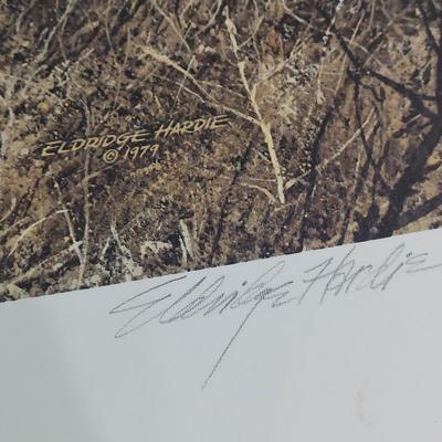 Two Eldridge Hardie Signed and Numbered Prints: November Covey–Bobwhite Quail (PC-BBL)
