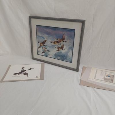 Two Pieces of Signed Bird Art (PC-BBL)