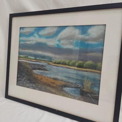 Framed Landscape Pastel (PC-BBL)