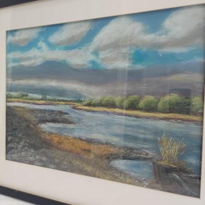 Framed Landscape Pastel (PC-BBL)