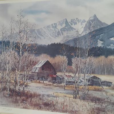 Signed/Numbered Print “Bitterroot Valley” by Don Remco Bennett (PC-BBL)
