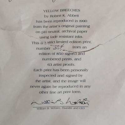 Framed Print “Yellow Breeches” by Robert Abbett (PC-BBL)