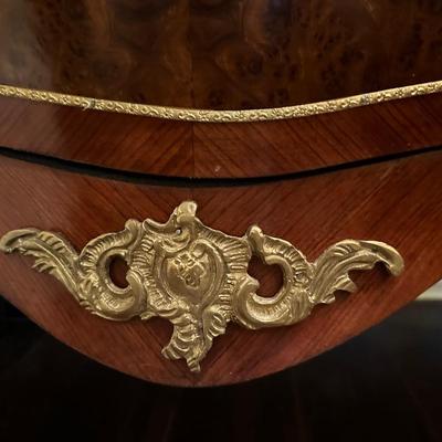 Louis XV Style Marble Top Five Drawer Chest
