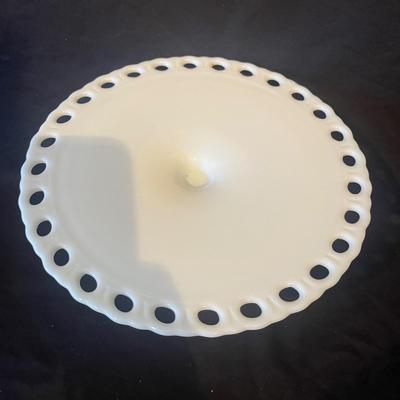 Waterford Vase, Signed Blown Glass & Milk Glass (LR-MG)
