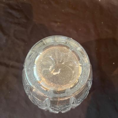 Waterford Vase, Signed Blown Glass & Milk Glass (LR-MG)