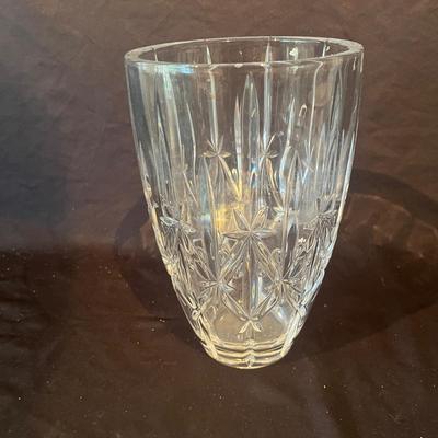 Waterford Vase, Signed Blown Glass & Milk Glass (LR-MG)