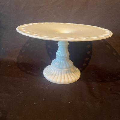 Waterford Vase, Signed Blown Glass & Milk Glass (LR-MG)