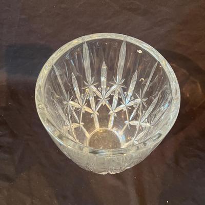 Waterford Vase, Signed Blown Glass & Milk Glass (LR-MG)