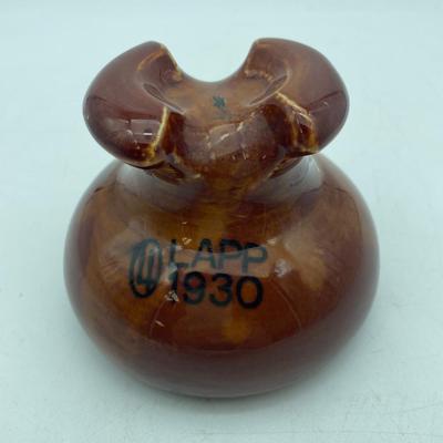 Brown LAPP 1929 porcelain insulator