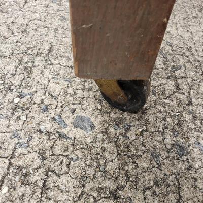 Rustic Wooden Rolling Table on Wheels (G-KD)