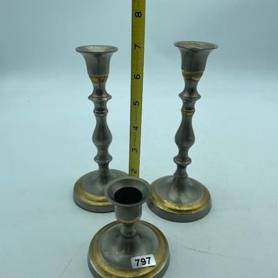 Trio of candlesticks