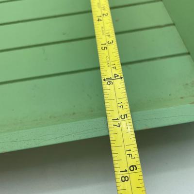Appealing green wood tray