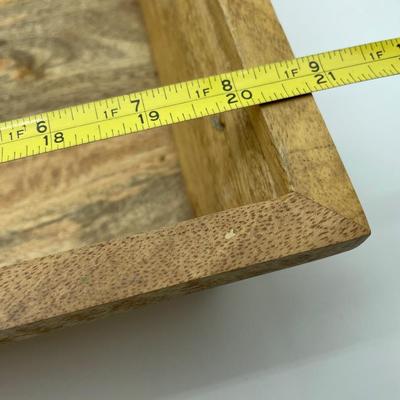Shallow wooden tray
