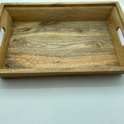 Shallow wooden tray