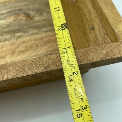 Shallow wooden tray