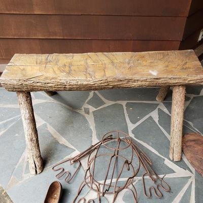 Primitive Wood Bench and more (G-KD)
