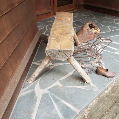 Primitive Wood Bench and more (G-KD)
