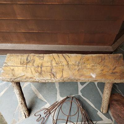 Primitive Wood Bench and more (G-KD)