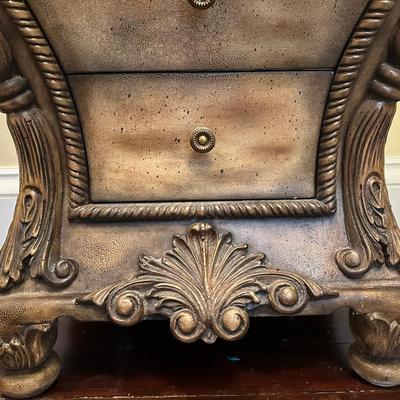 Four (4) Drawer Marble Top Accent Chest