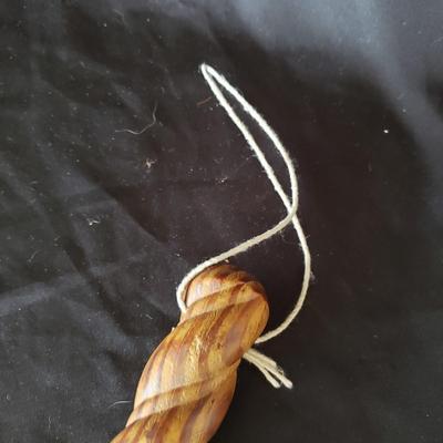 Four White Aprons and Two Handmade Brooms (D-KD)
