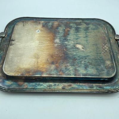 Silver serving tray