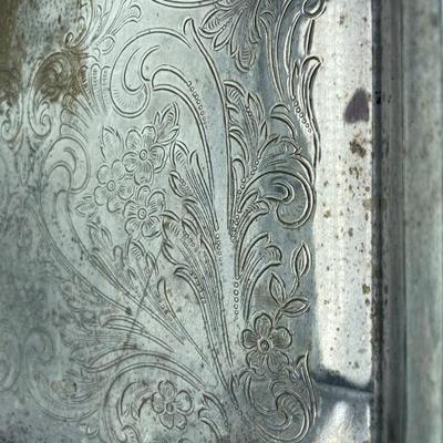 Silver serving tray