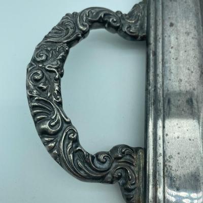 Silver serving tray