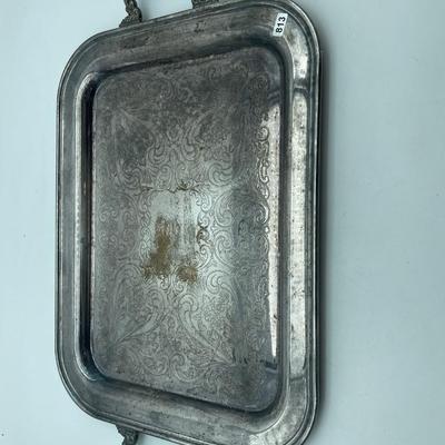 Silver serving tray
