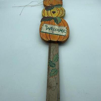 Pumpkin decorative stake