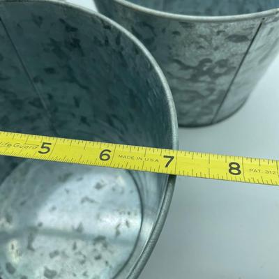 Set of 3 galvanized pails