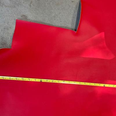 Red leather piece
