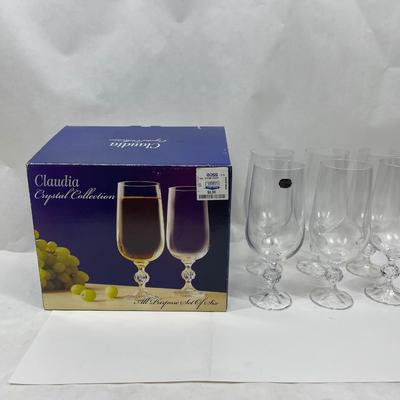 Claudia Crystal Goblets set of 6 in box
