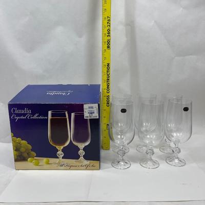 Claudia Crystal Goblets set of 6 in box