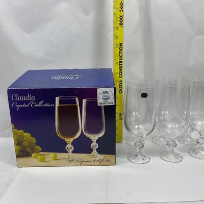 Claudia Crystal Goblets set of 6 in box