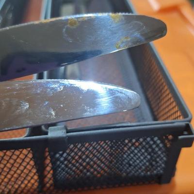 Set of Cambridge stainless steel flatware in adjustable tray p