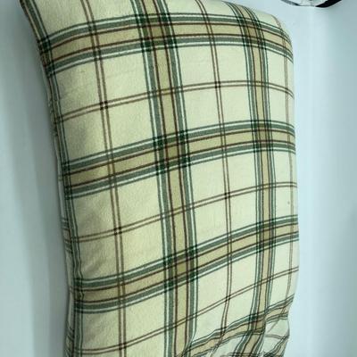 Bed size pillow in pillowcase