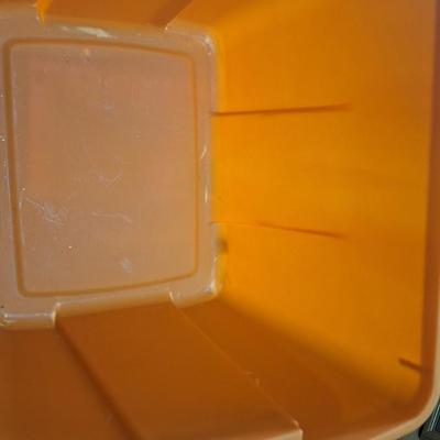 Orange storage tub