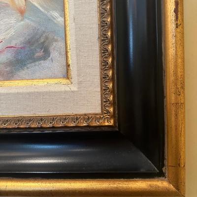 Original Oil Painting of Woman in Mirror