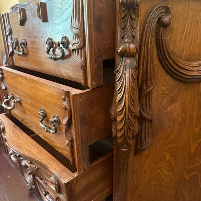 Louis XV Style Marble Top Chest of (3) Drawers