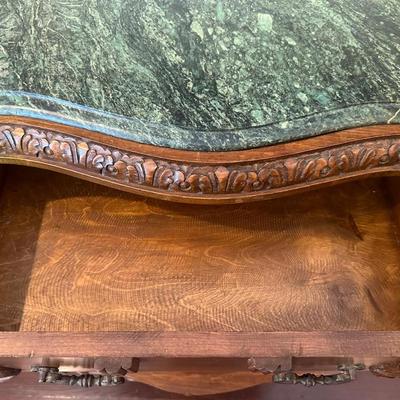 Louis XV Style Marble Top Chest of (3) Drawers