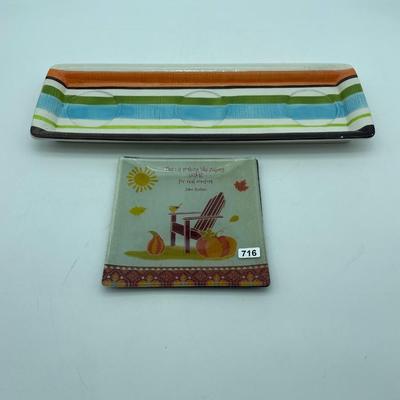 Tray and picture