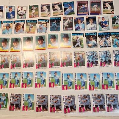 Kansas City Royales Baseball cards thru the years, Full box