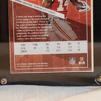 Kansas City Chiefs 3 card plaque, Sammy Watkins, Patrick Mahomes II, Travis Kelce 2019