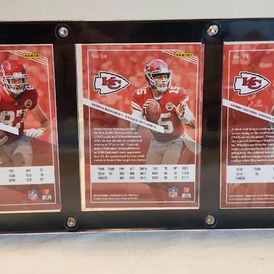Kansas City Chiefs 3 card plaque, Sammy Watkins, Patrick Mahomes II, Travis Kelce 2019