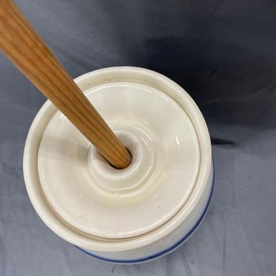 Stoneware butter churn